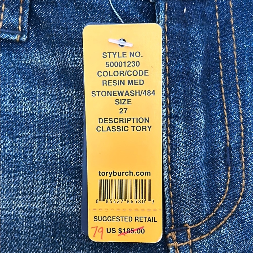 Tory Burch Women's Blue Boot Cut Jeans - Picture 6 of 13